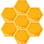 Honeycomb Hexagons with Golden Honey